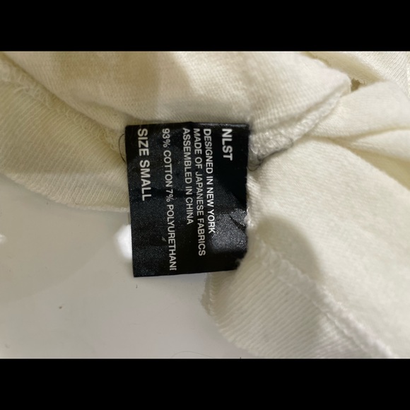 NLST ARMY tee shirt white/crème size SMALL - Picture 3 of 6